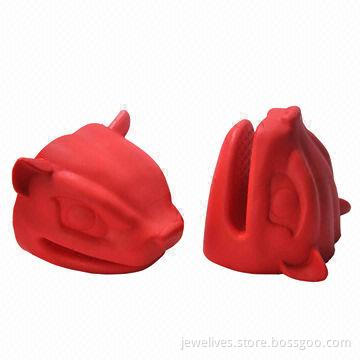 Leopard-shaped silicone promotional oven mitts